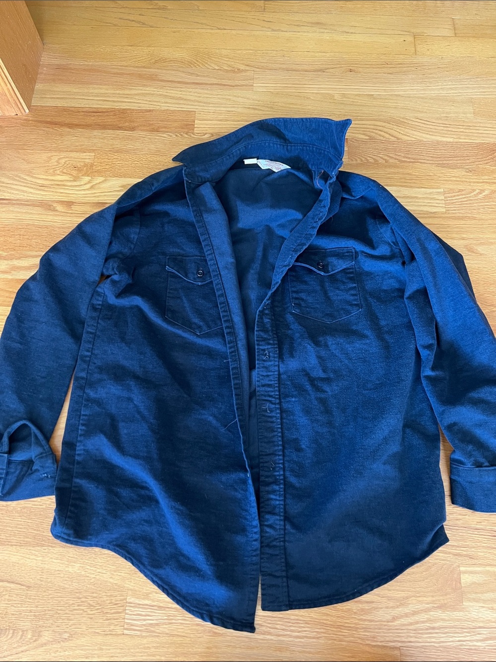 Frostproof Sanforized Men's Dark Blue Workwear Shirt Jacket XL made in the USA